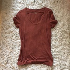 JCREW burnt orange tee
